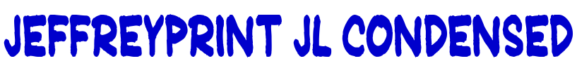 JeffreyPrint JL Condensed шрифт